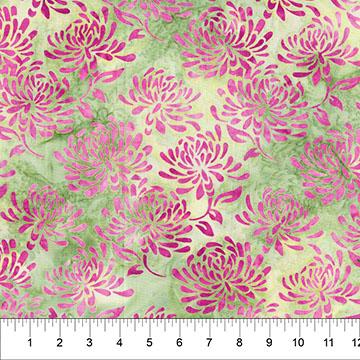 Floral Tapestry Water Lillies Sunshine Multi - 83800 - 51 - Banyan Batiks Studio - Nebraska Quilt Company - F261119