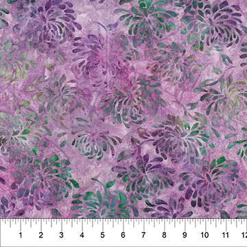Floral Tapestry Water Lillies Violet Purple - 83800 - 83 - Banyan Batiks Studio - Nebraska Quilt Company - F261121
