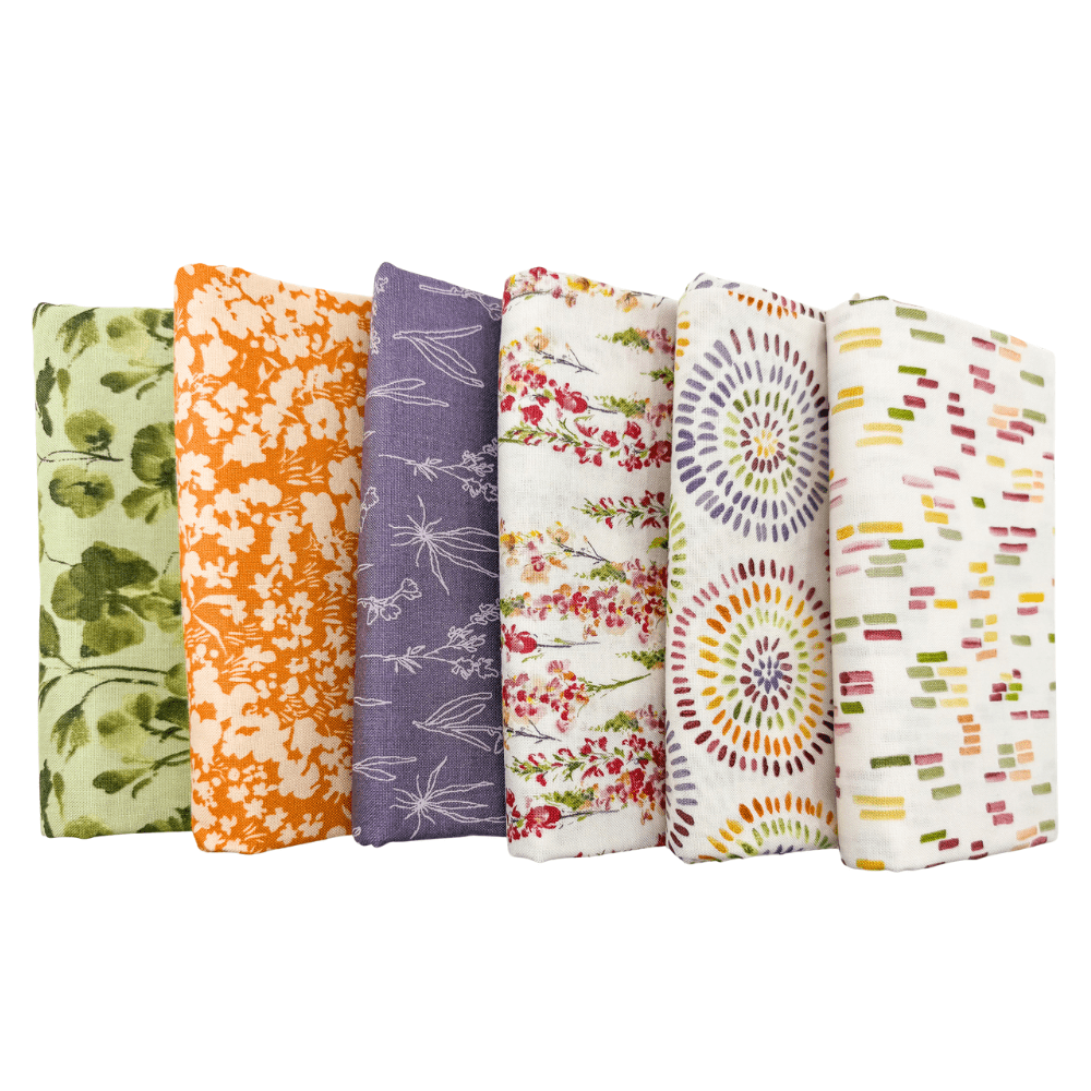 Flourish Half Yard Bundle Multi 6 Pieces - Nebraska Quilt Company - PC260747