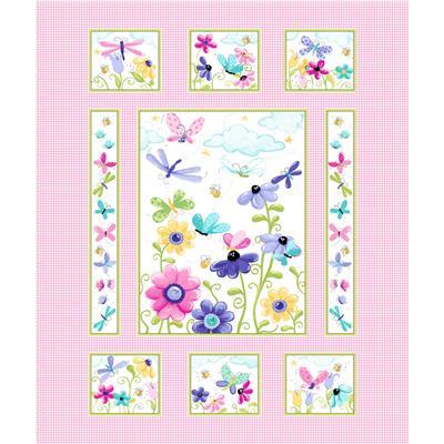 Flutter the Butterfly Panel Multi 36" x 40" - Nebraska Quilt Company - PAN251183
