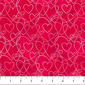 Forever Love Heart Texture Red - DP28674 - 24 - Northcott Fabrics - Nebraska Quilt Company - F251534