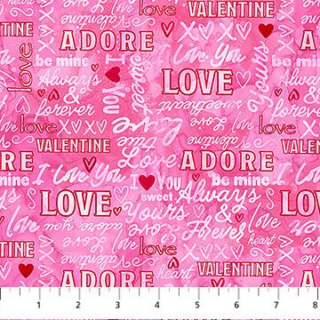 Forever Love Words Light Pink - DP28673 - 21 - Northcott Fabrics - Nebraska Quilt Company - F251533