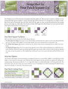 Four Patch Square Up Design Sheet - Nebraska Quilt Company - PUB2501603