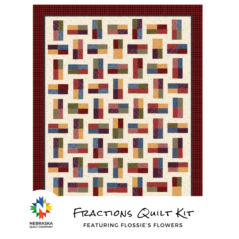 Fractions Quilt Kit Featuring Flossie's Flowers - Nebraska Quilt Company - K2501533
