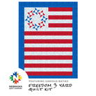 Freedom 3 Yard Quilt Kit Featuring Featuring Red White and Blue Batiks - Nebraska Quilt Company - K261182