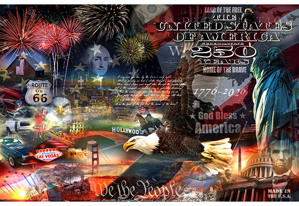 Freedom Ring Americana Panel Multi 29.5" x 42.5" - Nebraska Quilt Company - PC261291