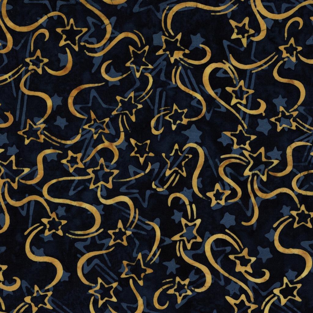 Freedom Rings Stars and Swoops Blue Marine - 622506575 - Island Batik - Nebraska Quilt Company - F260978