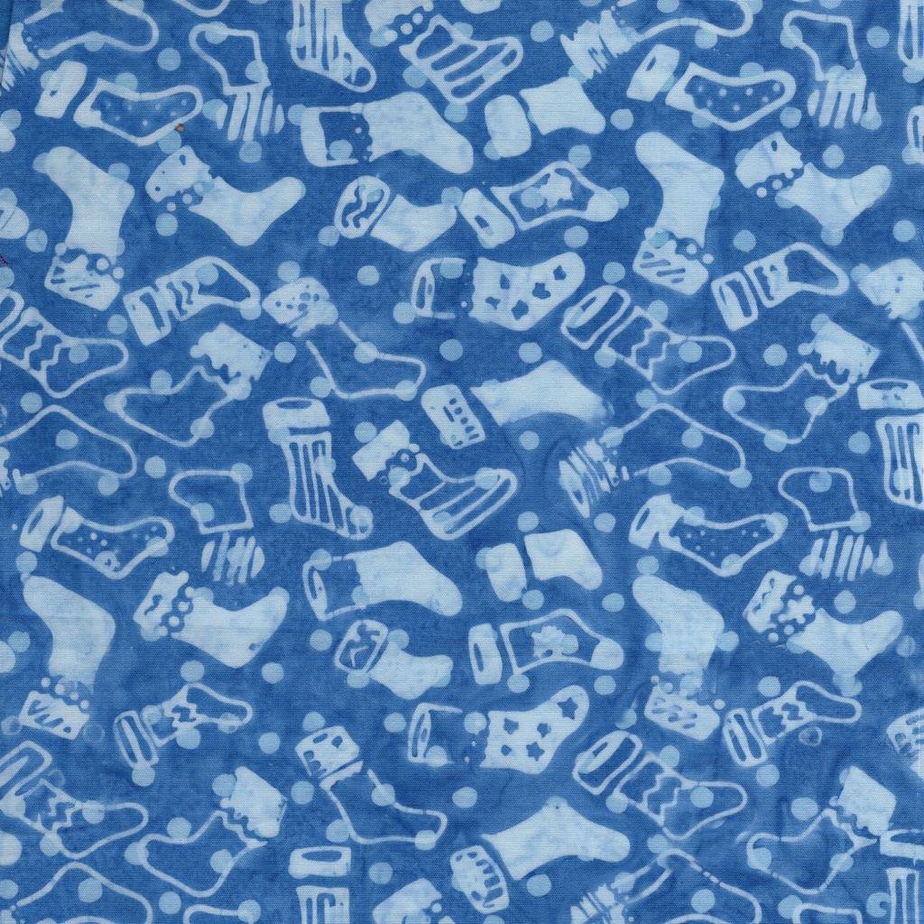 Frosted Wishes Christmas Stockings Blue Azure - 122516540 - Island Batik - Nebraska Quilt Company - F261032