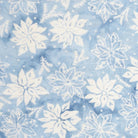 Frosted Wishes Poinsettias and Sprigs Blue Bluebelle - 122513505 - Island Batik - Nebraska Quilt Company - F261030