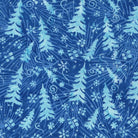 Frosted Wishes Trees and Presents Blue Bluebird - 122507545 - Island Batik - Nebraska Quilt Company - F261021