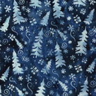 Frosted Wishes Trees and Presents Blue Denim - 122507565 - Island Batik - Nebraska Quilt Company - F261022