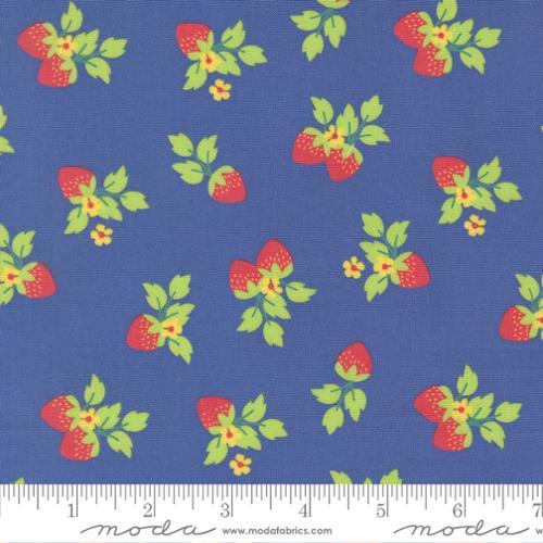 Fruit Salad Strawberries Cobalt Blue - 29243 24 - Moda Fabrics - Nebraska Quilt Company - F260919