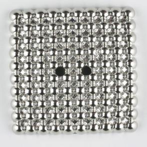 Full Metal Button Silver - Nebraska Quilt Company - N15393