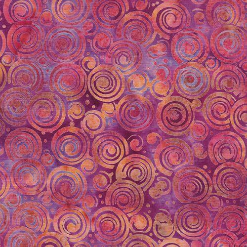 Fusion Circle in Circle Multi Purple Magenta - 122437895 - Island Batik - Nebraska Quilt Company - F250173