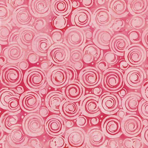 Fusion Circle in Circle Pink Punch - 122437155 - Island Batik - Nebraska Quilt Company - F250171