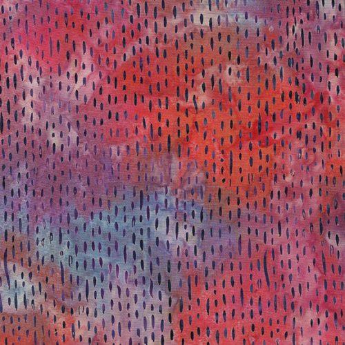 Fusion Rainfall Multi Red Blue Dusty - 122442817 - Island Batik - Nebraska Quilt Company - F250187