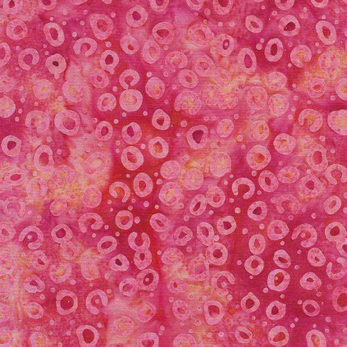 Fusion Round and Round Red Coral - 122441335 - Island Batik - Nebraska Quilt Company - F250183