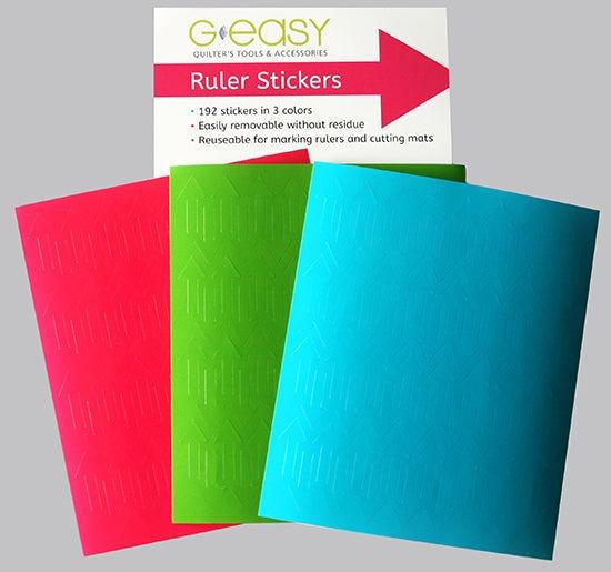 G Easy Ruler Stickers Tropical Brights Palette - Nebraska Quilt Company - G Easy Ruler Stickers Tropical Brights Palette
