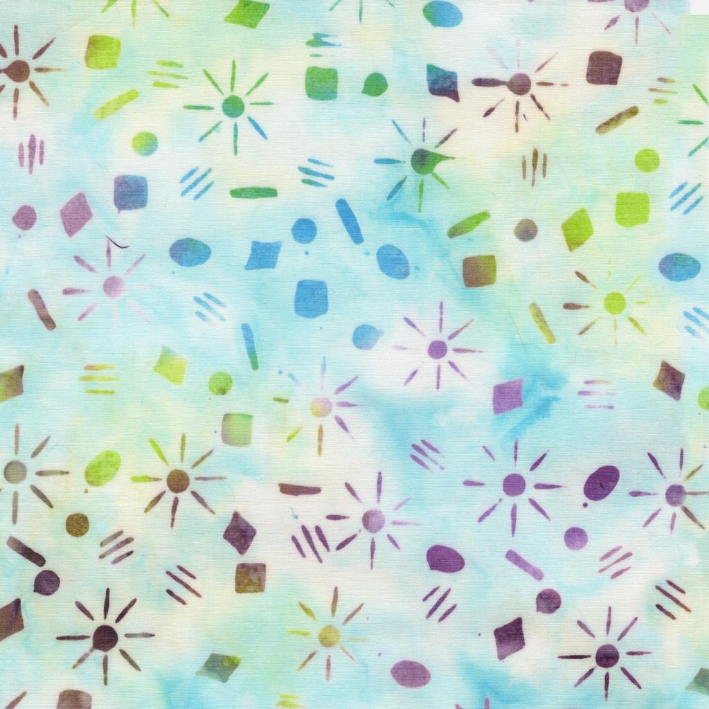 Garden Gate Sparkles Multi Pink Yellow Blue Moonstone - 412505800 - Island Batik - Nebraska Quilt Company - F260407