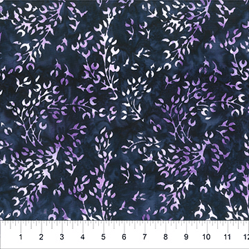 Gatsby Rosebuds - Midnight - 83261 - 49 - Banyan Batiks - Nebraska Quilt Company - F08804