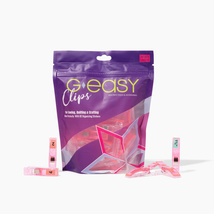GEasy Organizing Clips Large Pink - Nebraska Quilt Company - N2502473