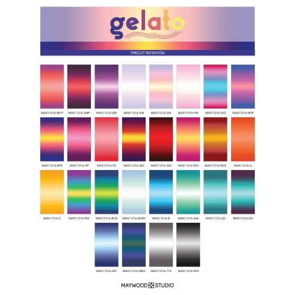 Gelato Ombre Fat Quarter Bundle Multi 28 Pieces - Nebraska Quilt Company - PC2501700