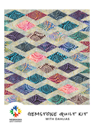 Gemstone Quilt Kit with Dahlias - Nebraska Quilt Company - K09860
