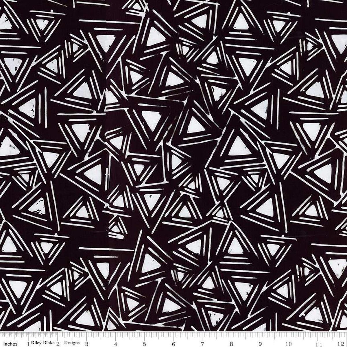 Good Vibrations Triangles Black Ink - BT23311 - 119 - Riley Blake Designs - Nebraska Quilt Company - Good Vibrations Triangles Black Ink - BT23311 - 119 - Riley Blake Designs
