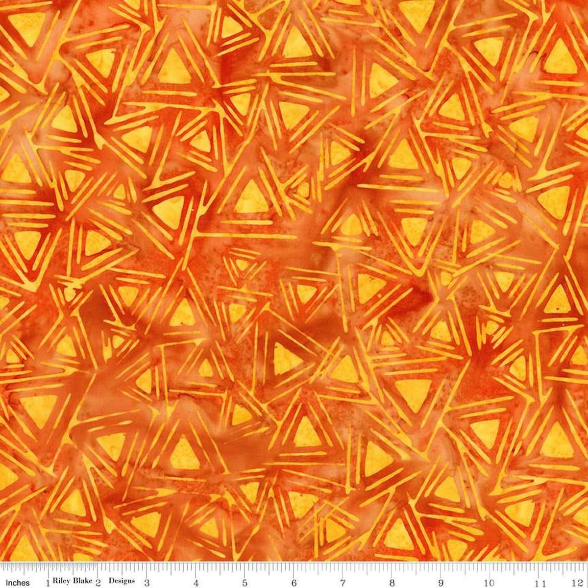 Good Vibrations Triangles Marigold Orange Yellow - BT23311 - 236 - Riley Blake Designs - Nebraska Quilt Company - Good Vibrations Triangles Marigold Orange Yellow - BT23311 - 236 - Riley Blake Designs