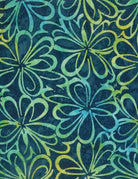 Graphic Floral - Navy/Blue 1400 - 22202 - 457 - Nebraska Quilt Company - F79615