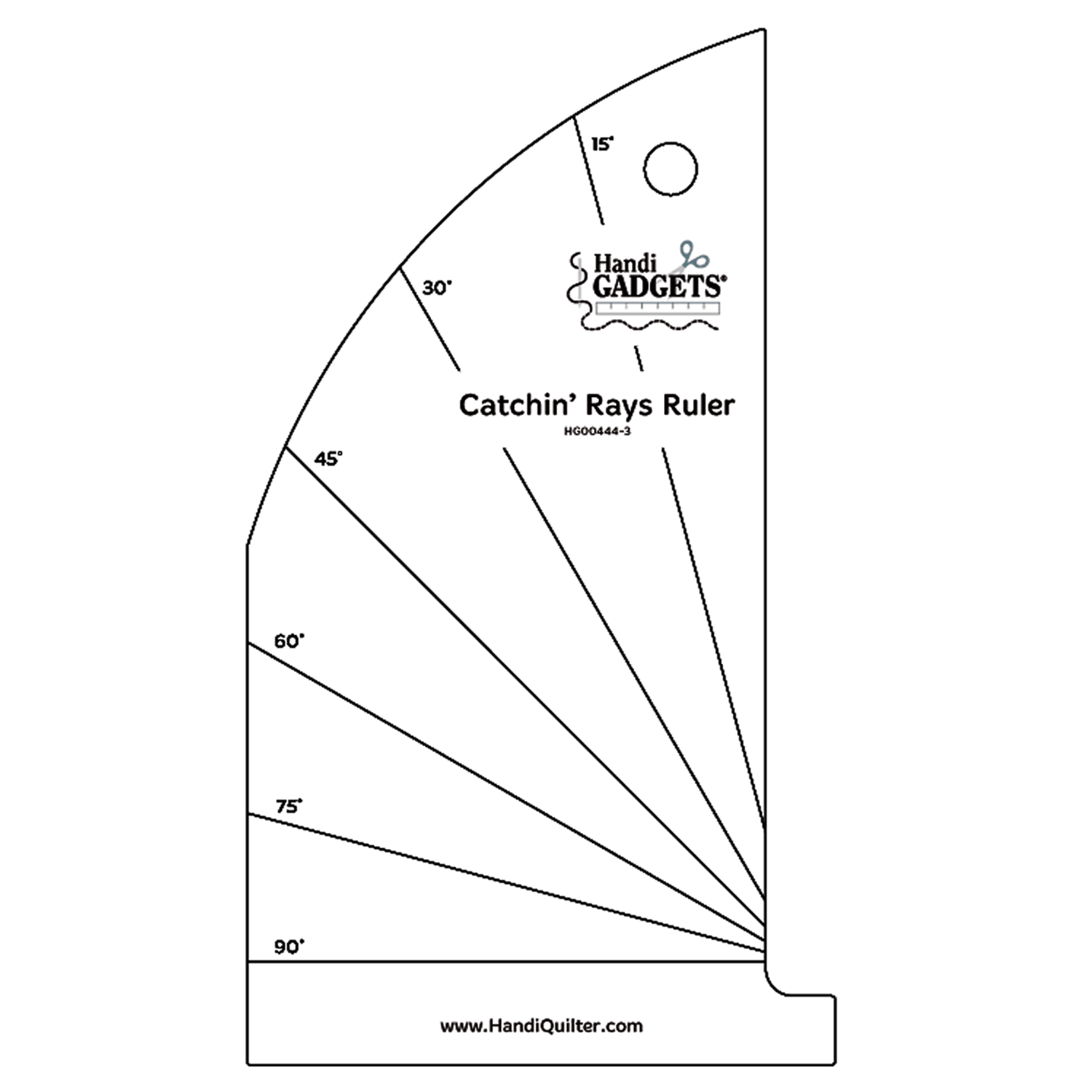 Handi Quilter Catchin' Rays Ruler 4.25" x 7.5" - Nebraska Quilt Company - AHG00444-3