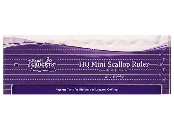 Handi Quilter Mini Scallop Ruler 8" x 3" - Nebraska Quilt Company - Handi Quilter Mini Scallop Ruler 8" x 3"