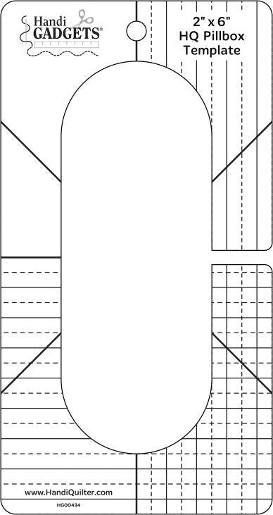 Handi Quilter Pillbox Template 2" x 6" - Nebraska Quilt Company - AHG00434