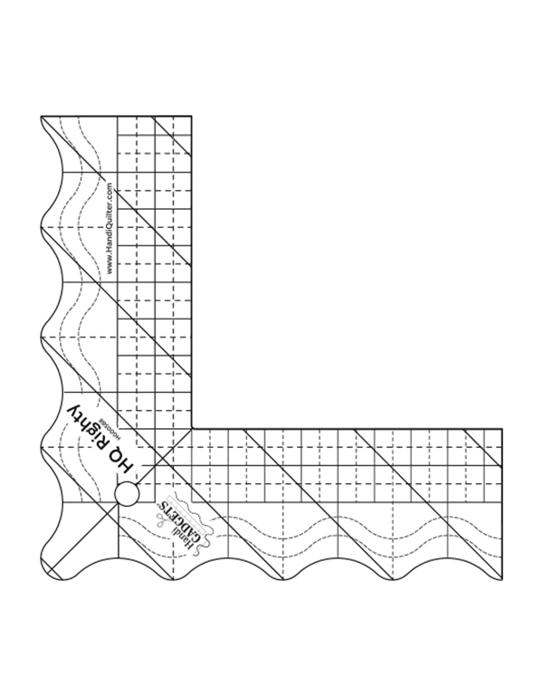 Handi Quilter Righty Ruler 6.35" x 6.35" - Nebraska Quilt Company - AHG00588