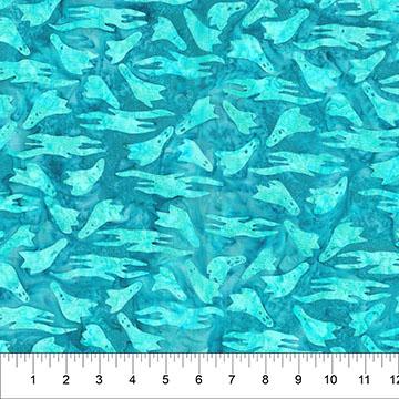 Happy Haunting Chosts & Clouds Dark Teal - 83710 - 64 - Banyan Batiks - Nebraska Quilt Company - F260952