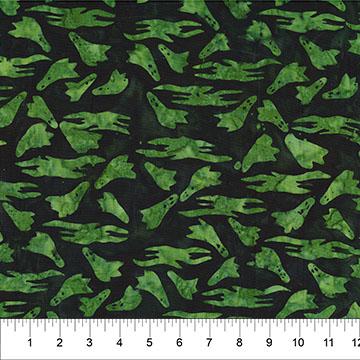 Happy Haunting Chosts & Clouds Olive Green - 83710 - 74 - Banyan Batiks - Nebraska Quilt Company - F260953
