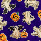 Happy Haunting Ghosts & Pumpkins Purple - 31047 - V - QT Fabrics - Nebraska Quilt Company - F2403078