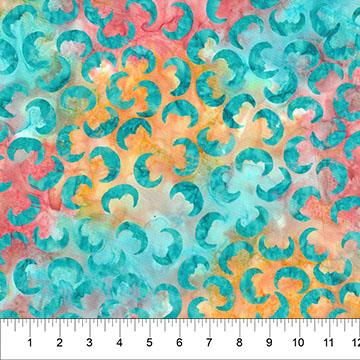 Happy Haunting Moon Turquoise - 83708 - 62 - Banyan Batiks - Nebraska Quilt Company - F260943