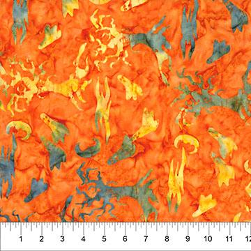 Happy Haunting Spooky Tree Wild Orange - 83706 - 59 - Banyan Batiks - Nebraska Quilt Company - F260936