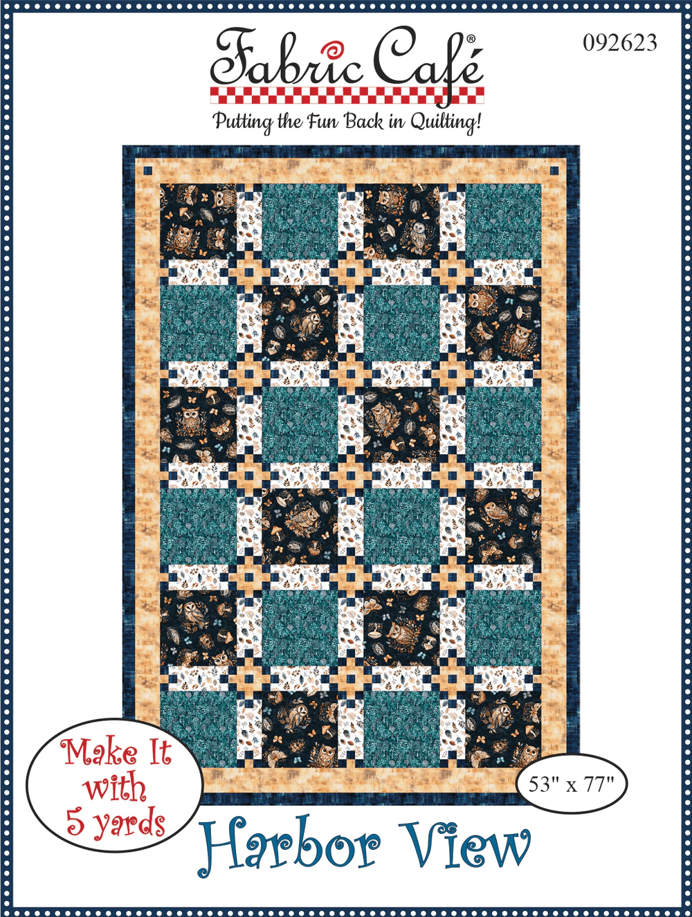 Harbor View 5 - Yard Quilt Pattern - Nebraska Quilt Company - PUB261054