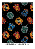 Harry Potter Hogwarts Crests Black - 1521312 - Benartex - Nebraska Quilt Company - F2502253