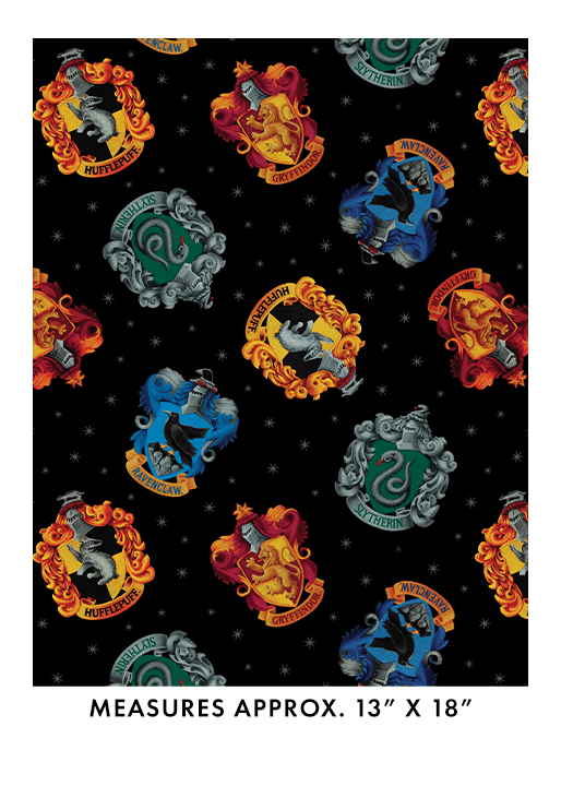 Harry Potter Hogwarts Crests Black - 1521312 - Benartex - Nebraska Quilt Company - F2502253