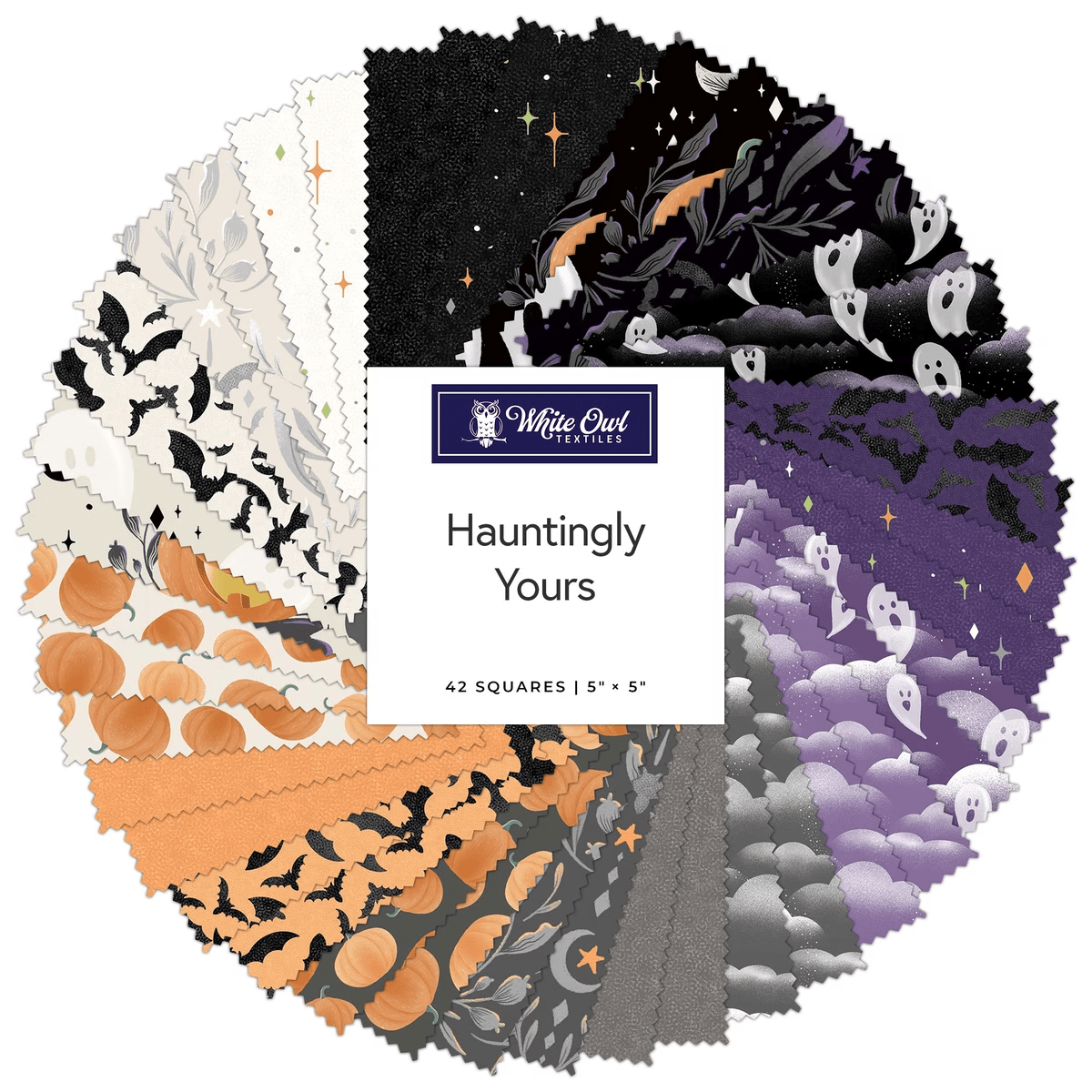 Hauntingly Yours 5" Squares Multi 42 Pieces - Nebraska Quilt Company - F260933