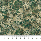 Heartland Daisy Toss Artichoke Green - 83174 - 77 - Banyan Batiks - Nebraska Quilt Company - F07577