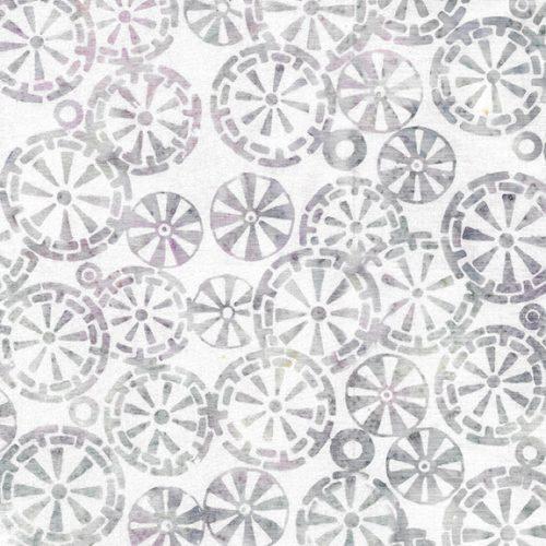 Heavy Metal Circle Gears White - 122317700 - Island Batik - Nebraska Quilt Company - F07817