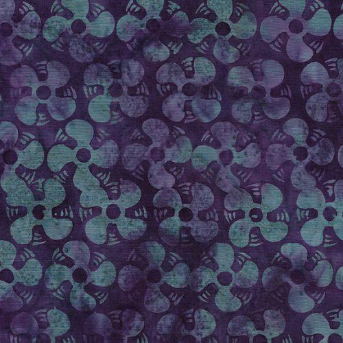 Heavy Metal Fan Purple Hyacinth - 122322460 - Island Batik - Nebraska Quilt Company - F08067