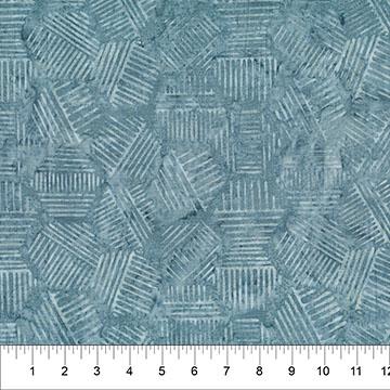 Hexies Steel Blue - 81700 - 40 - Banyan Batiks - Nebraska Quilt Company - F251602