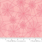 Hey Boo Webs Novelty Spider Webs Bubble Gum Pink - 5213 13 - Moda Fabrics - Nebraska Quilt Company - F08243