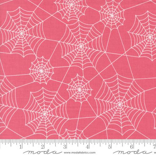 Hey Boo Webs Novelty Spider Webs Love Potion Pink - 5213 14 - Moda Fabrics - Nebraska Quilt Company - F08244