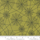 Hey Boo Webs Novelty Spider Webs Witchy Green - 5213 17 - Moda Fabrics - Nebraska Quilt Company - F08248
